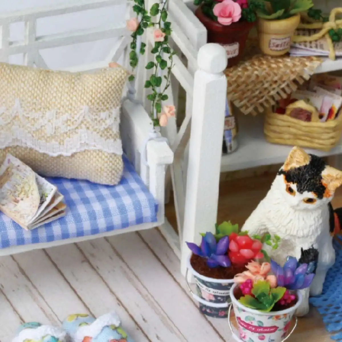 

Doll House Furniture DIY Miniature Model Dust Cover 3D Wooden Dollhouse Christmas Gifts Toys For Children Diary Girl Home Gift