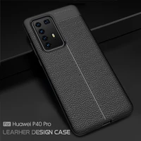 for huawei p40 pro phone case funda case luxury leather style silicone bumper soft tpu phone case on for huawei p40 pro