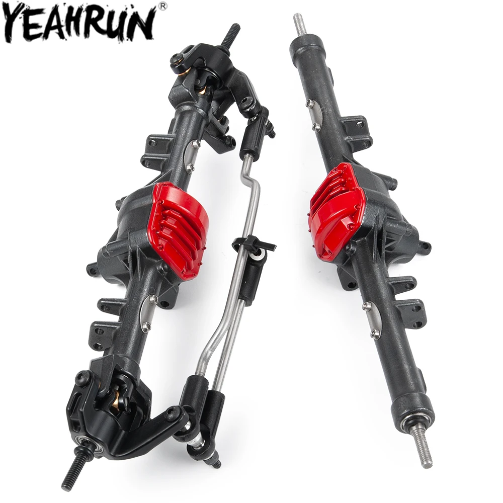 

YEAHRUN RC Car Front and Rear Axle Metal Straight Complete Axles for 1/10 RC Rock Crawler Axial SCX10 II 90046 90047 90059 90060