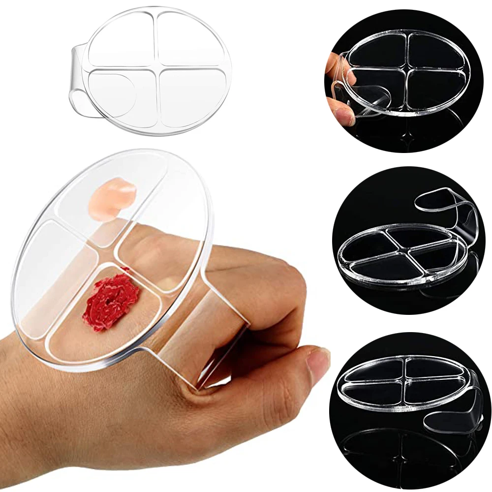 Палетка для смешивания красок макияжа прозрачная ручная палитра акриловая