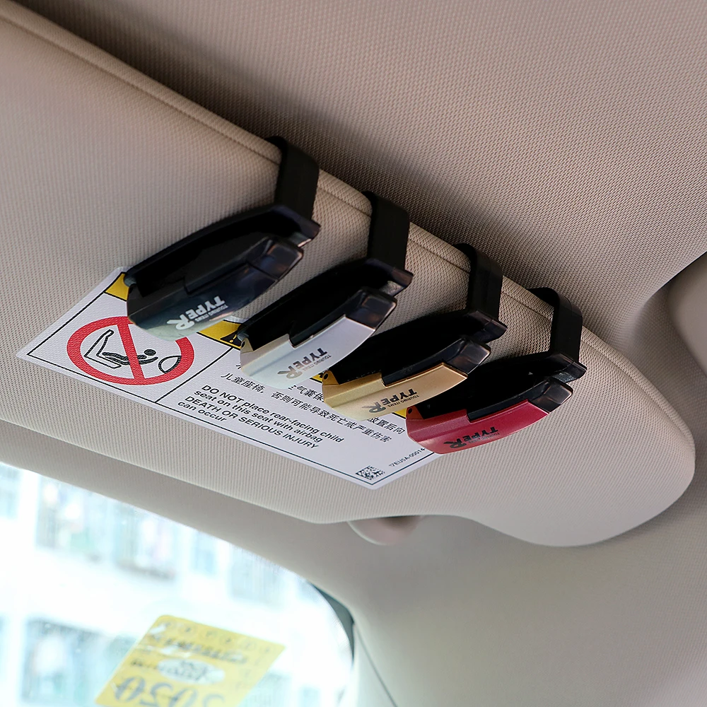 

Universal Eyeglasses Clip Car Glasses Cases Ticket Clamp Fastener Cip Car Glasses Cases Car Sun Visor Sunglasses Holder