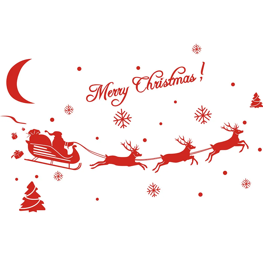 Украшения дома аксессуары рождественские украшения переводные наклейки на окна