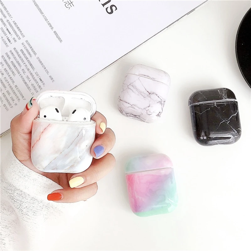

For AirPods Pro Airpods 1/2/3 Marble Pattern Earphone Case Protective Cover