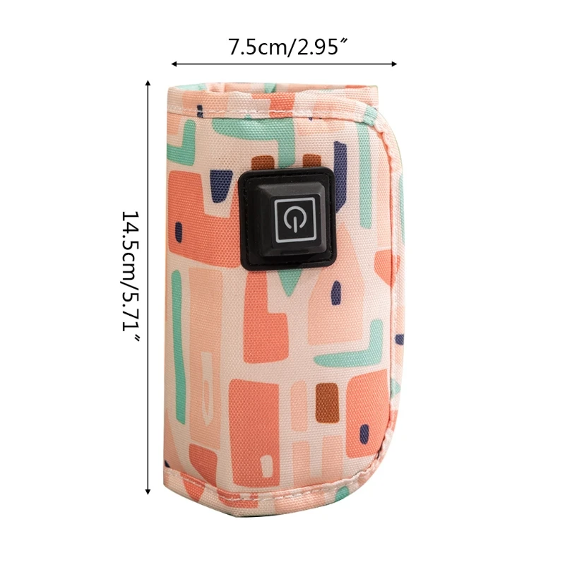 

H05C Portable Travel Milk Warmer USB Baby Bottle Warmer Insulation Thermostat Food Heater Infant Feeding Bottle Heated Cover