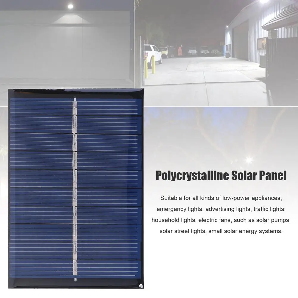 Портативная панель солнечного зарядного устройства DIY 0 6 W 5V 120mA модуль солнечной