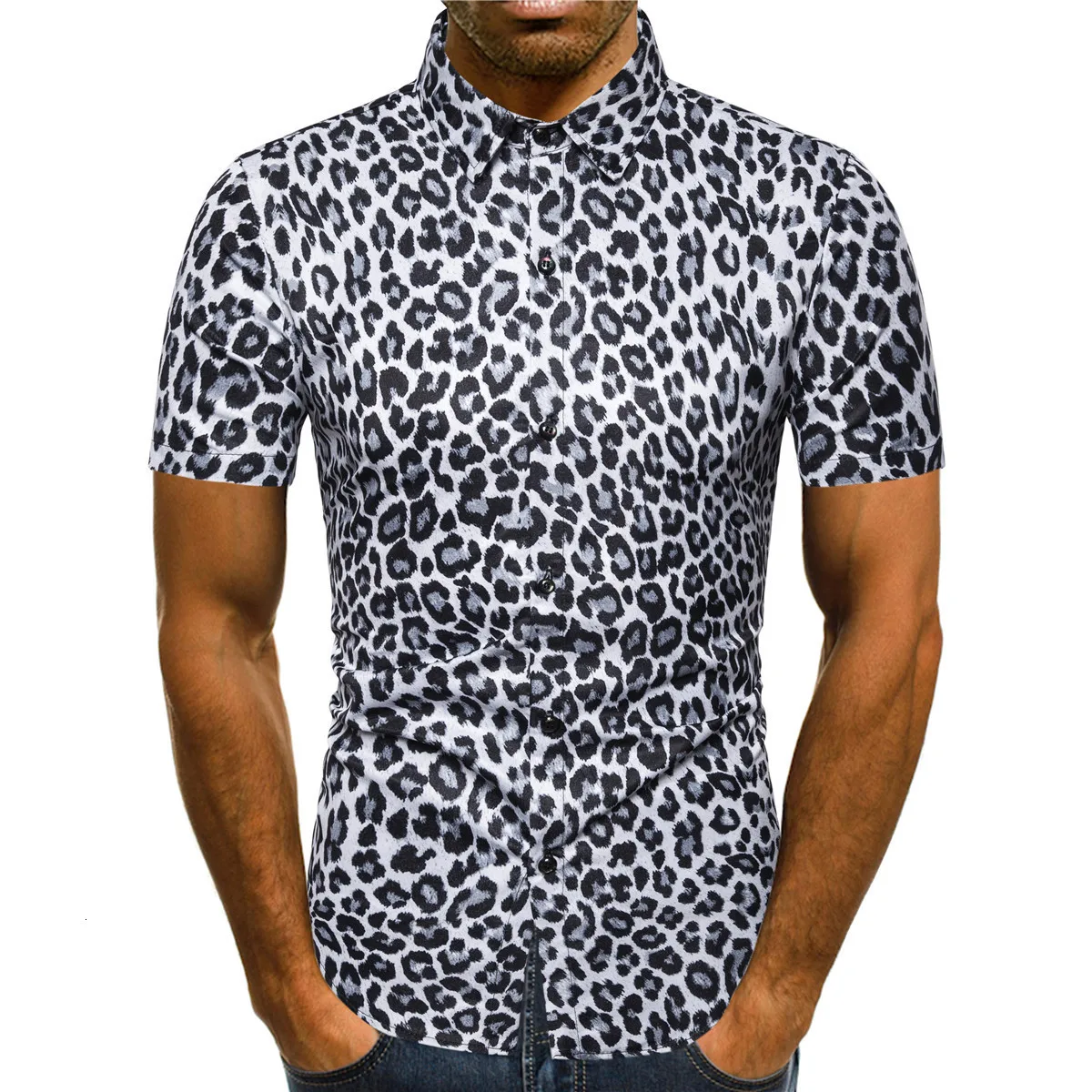 Повседневная Новая мода индивидуальность Леопардовый принт большой размер