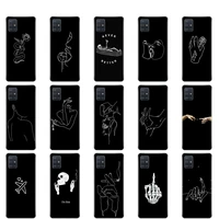 for samsung galaxy a51 case silicon phone back cover for samsung a51 a515 6 5inch bumper coque soft copas black cute