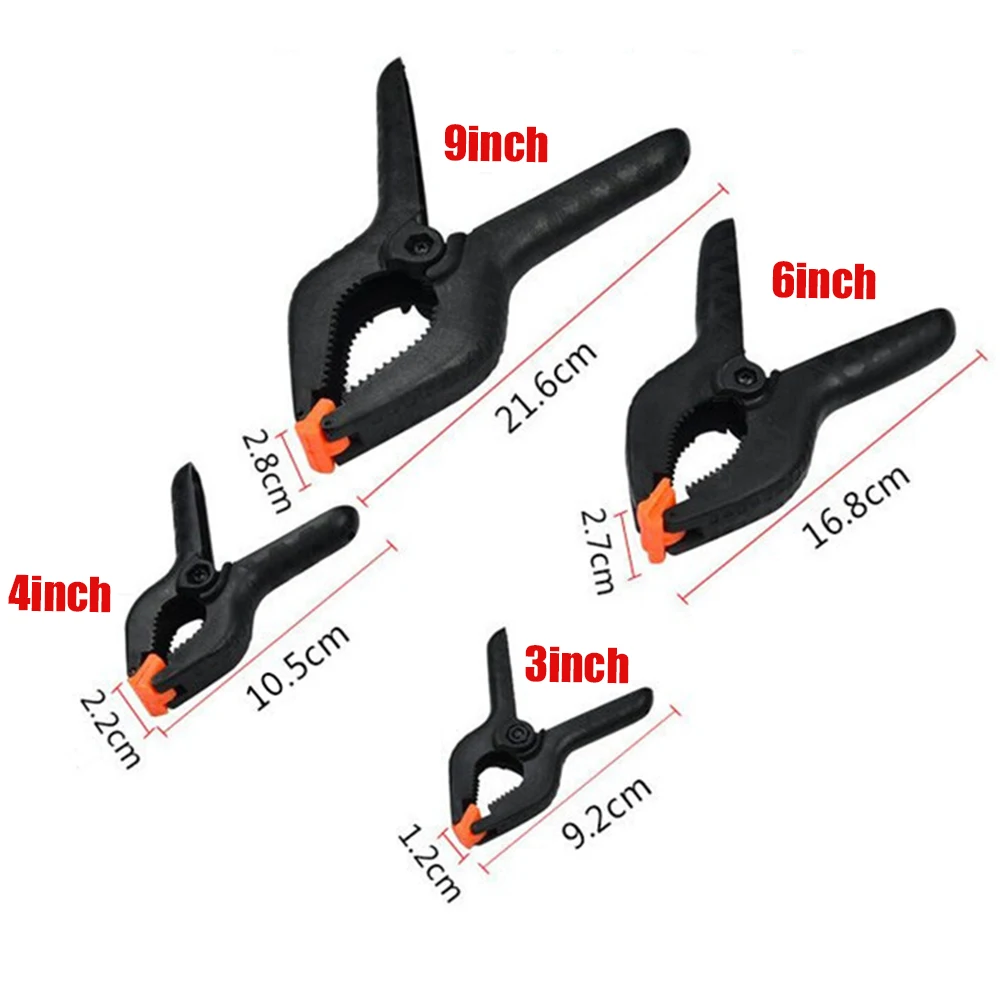 

DIY Spring clamp Plastic 3/4/6/9 inch Modeling Photo Studio Carpentry Workshop