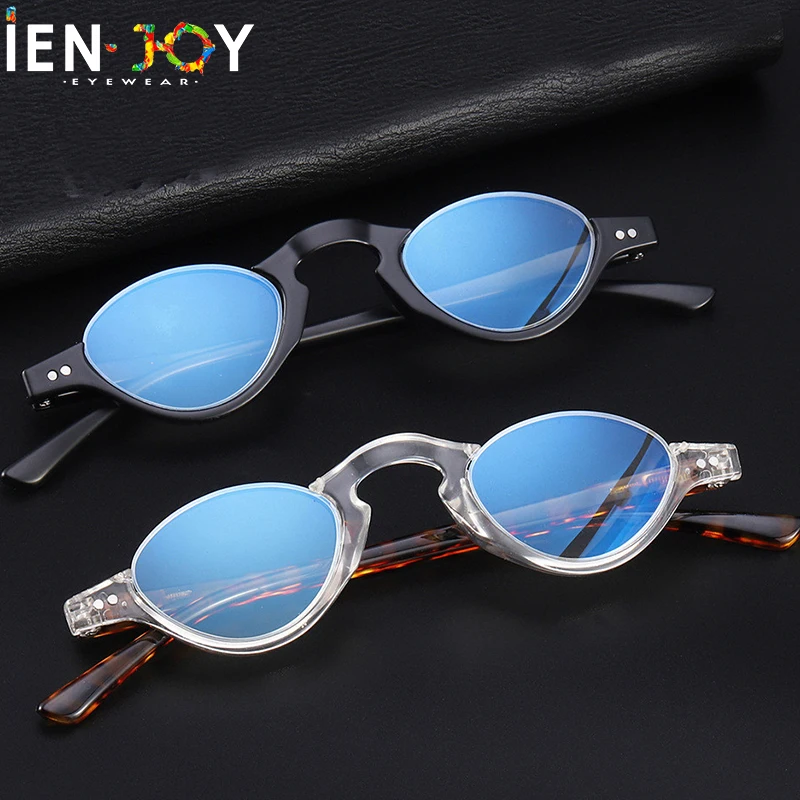 

IENJOY Anti-blue Glasses Half Frame Reading Glasses Women Anti-fatigue Diopter Eyeglasses Magnifier Presbyopic Glasses for Men