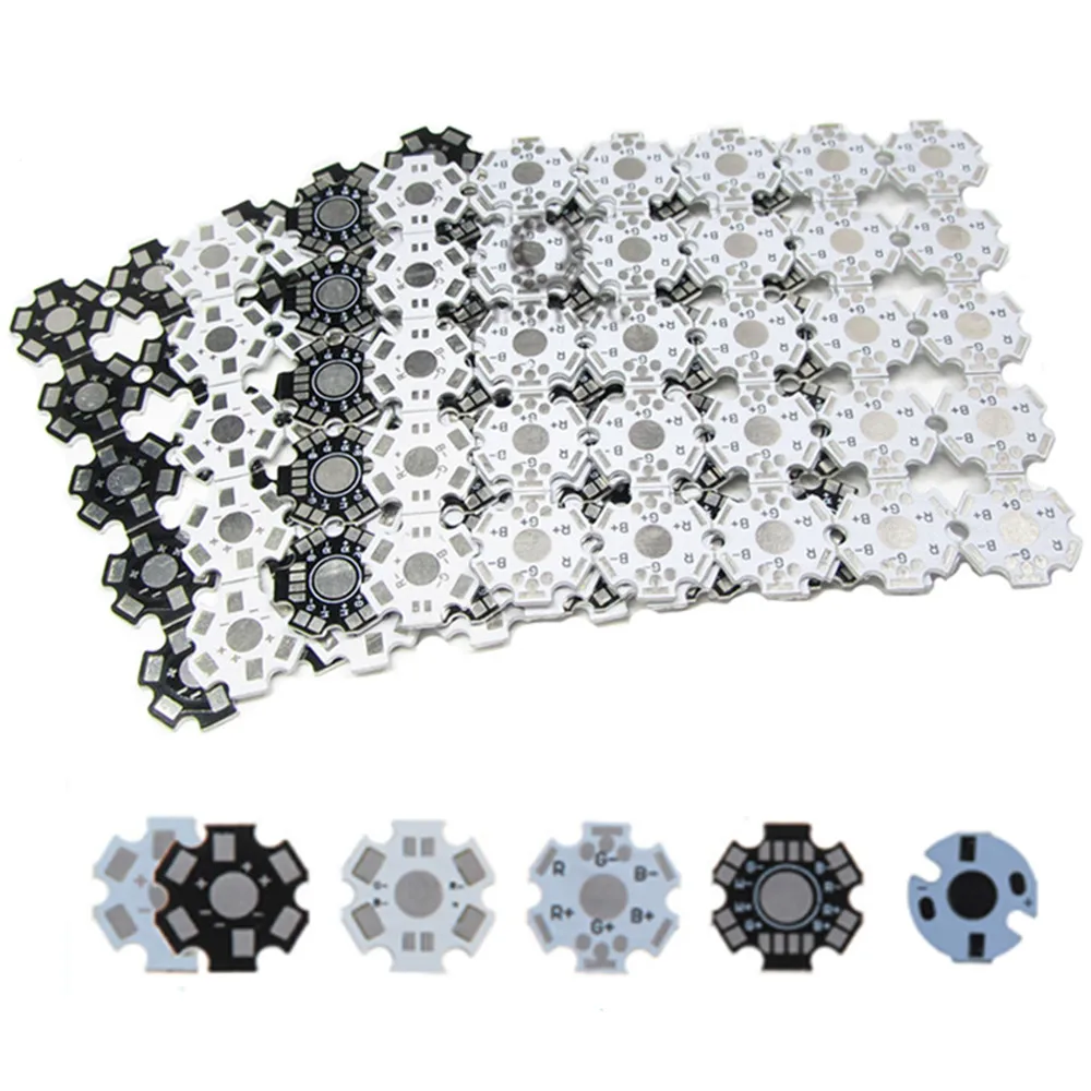 LED PCB Board HeatSink Aluminum Base Plate Substrate 20mm Star RGB RGBW DIY Flashlight Heatsink for 1 3 5 W Watt High Power LEDs | Лампы и