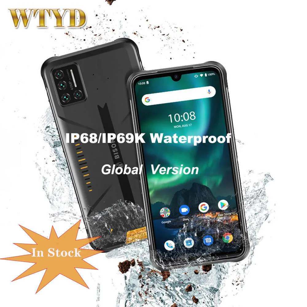 UMIDIGI Зубр IP68/IP69K Водонепроницаемый 4G мобильный телефон 6 3 &quot6 ГБ + 128 Гб 48MP Quad Camera 5000