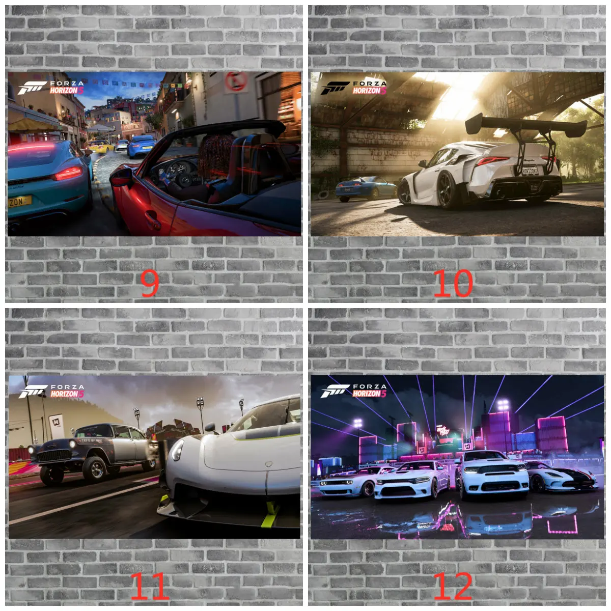 Игровой постер Forza Horizon 5 подвесная картина гоночный спортивный автомобиль холст