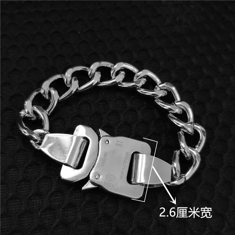 Ожерелье цепочка ALYX для мужчин и женщин уличная одежда металлические кнопки