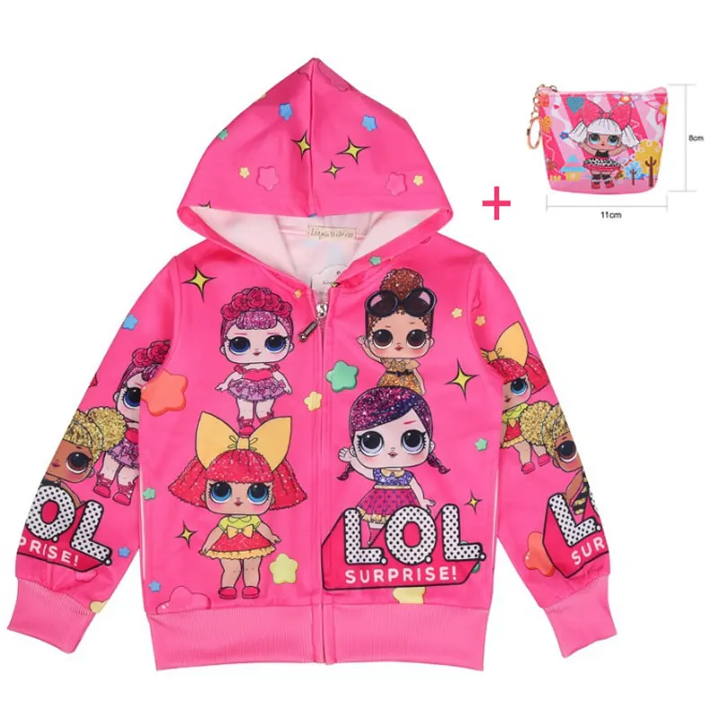 LOl/Новая детская куртка для девочек с рисунком сюрприз женская футболка длинными