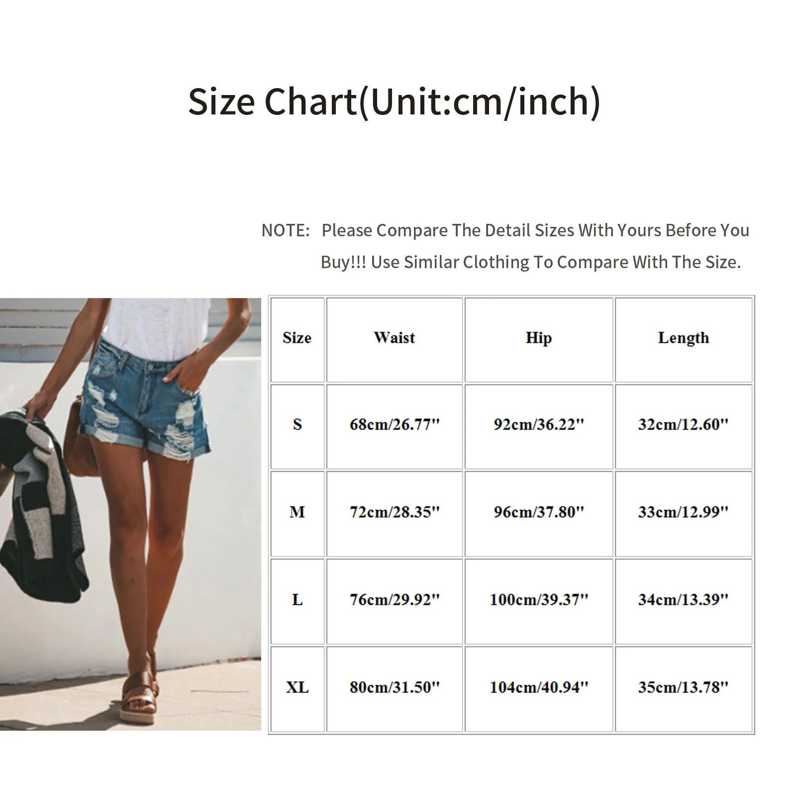 

Jaycosin Denim Shorts Women 2021 Fashion Summer Fashion Casual Denim Shorts Frayed Hem Ripped Jeans Hot Shorts Streetwear