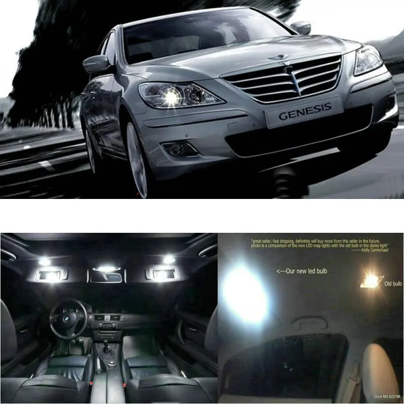 Светодиодный интерьер автомобиля огни для Hyundai genesis седан номер купольная карта