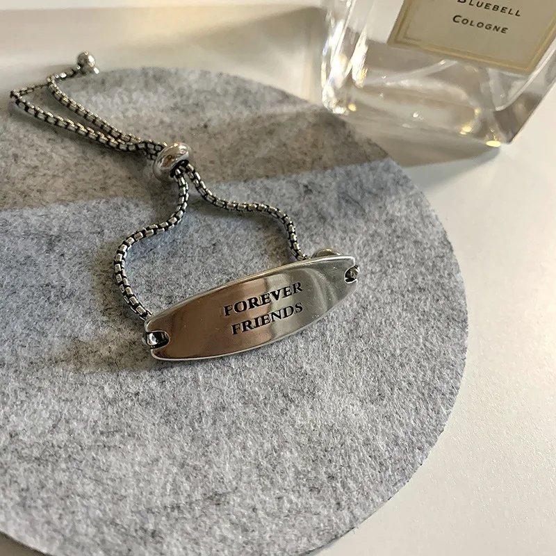 

TIMEONLY Statement Oval Letter Charm Bracelets 2020 New Fashion Bracelet for Women Girls Korean Style Accessories Party Gifts