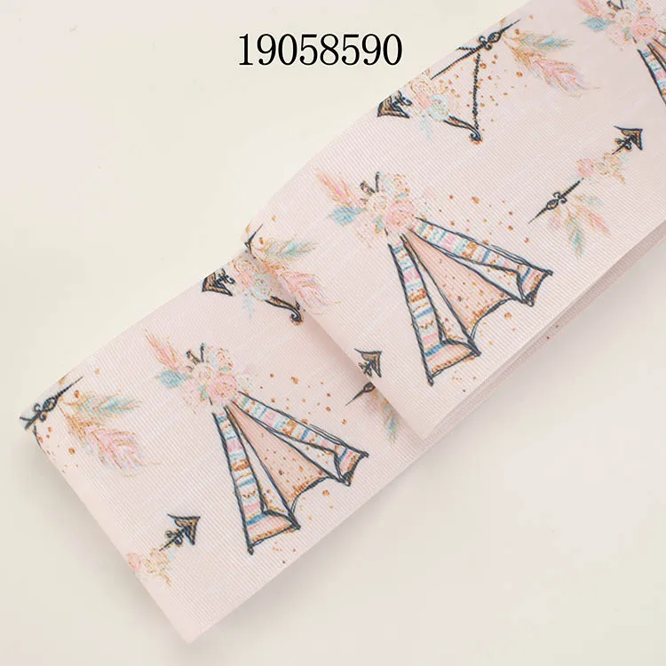 Цветочный узор Grosgrain/атласная лента с фокусным расстоянием 25 мм/38 мм/50 мм/75 мм