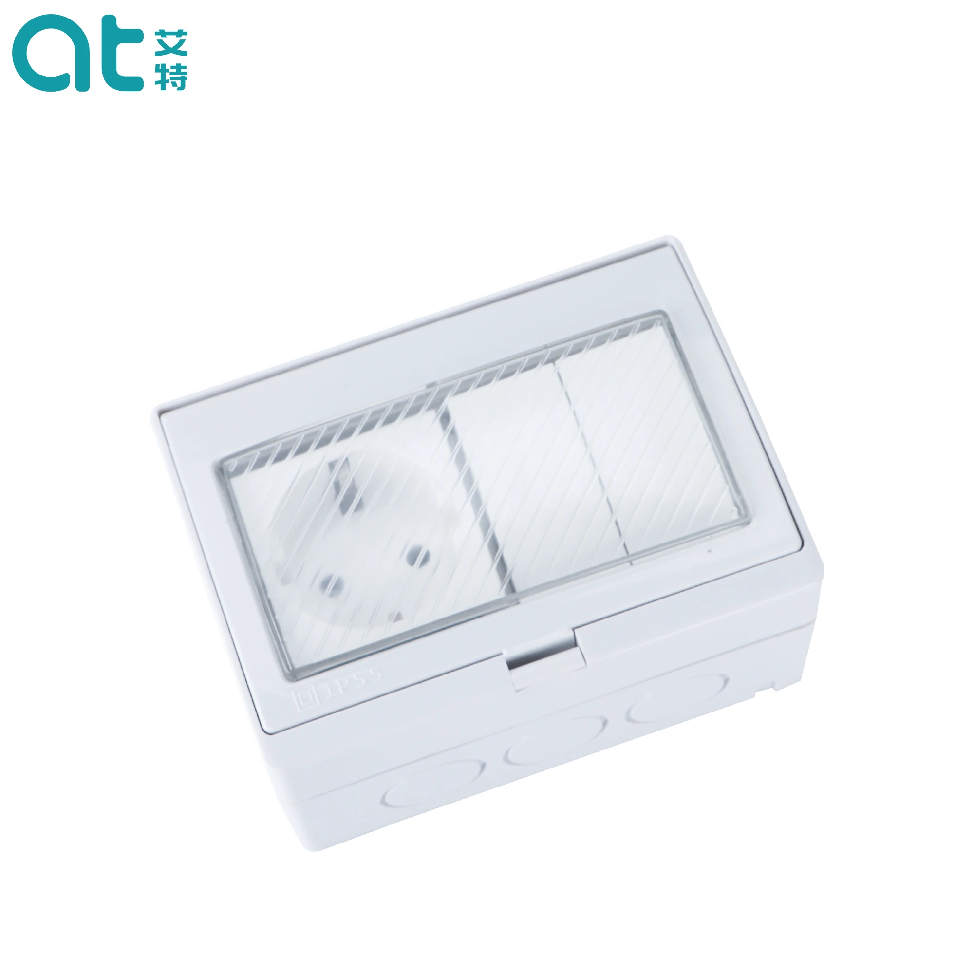 Водонепроницаемая промышленная розетка IP55 с 2 выключателями |