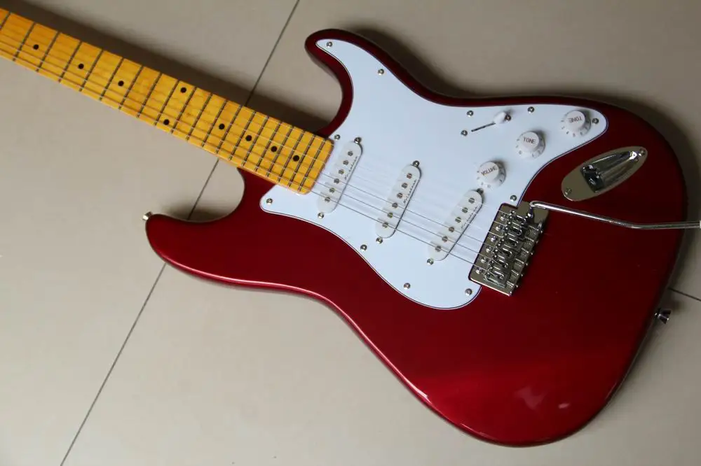 Новое поступление китайская гитара Fenderstr электрическая лучшее качество в вине