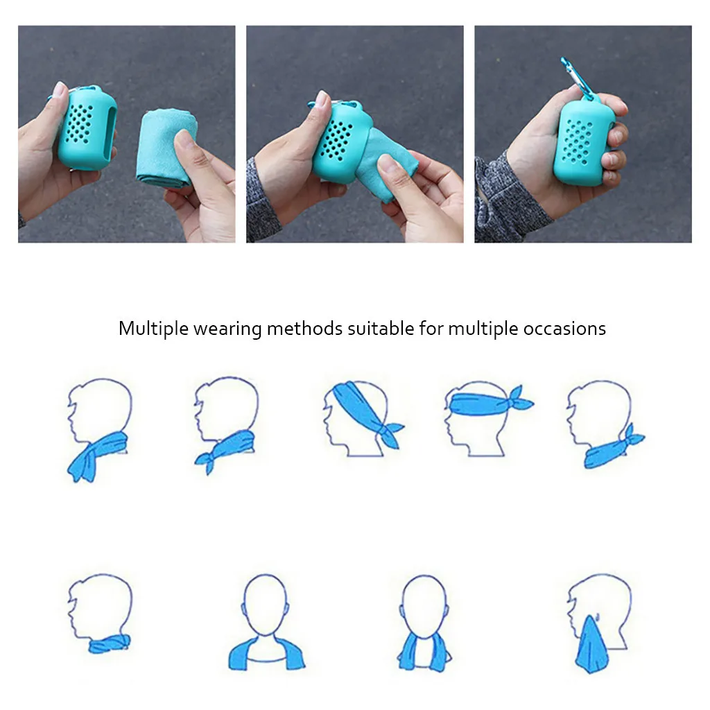 Быстросохнущее полотенце из силикагеля 1 шт. пакет микрофибры для льда