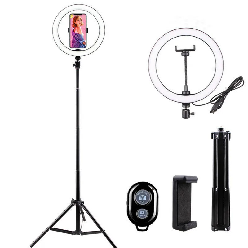 

13inch 33CM Video Light Dimmable LED Selfie Ring Light USB lamp Bluetooth-compatible Photography Light with 1.6m tripod Stand