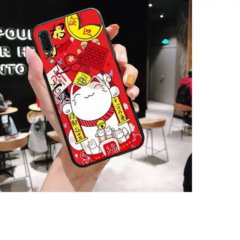 

Japanese lucky cat Phone Case For Huawei P20 P30 P9 P10 plus P8 lite P9 lite Psmart 2019 P20 pro P10 lite