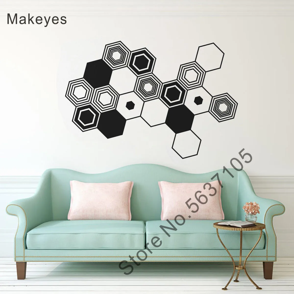 Абстрактная Настенная Наклейка Makeyes Q004 виниловые Стикеры с геометрическим