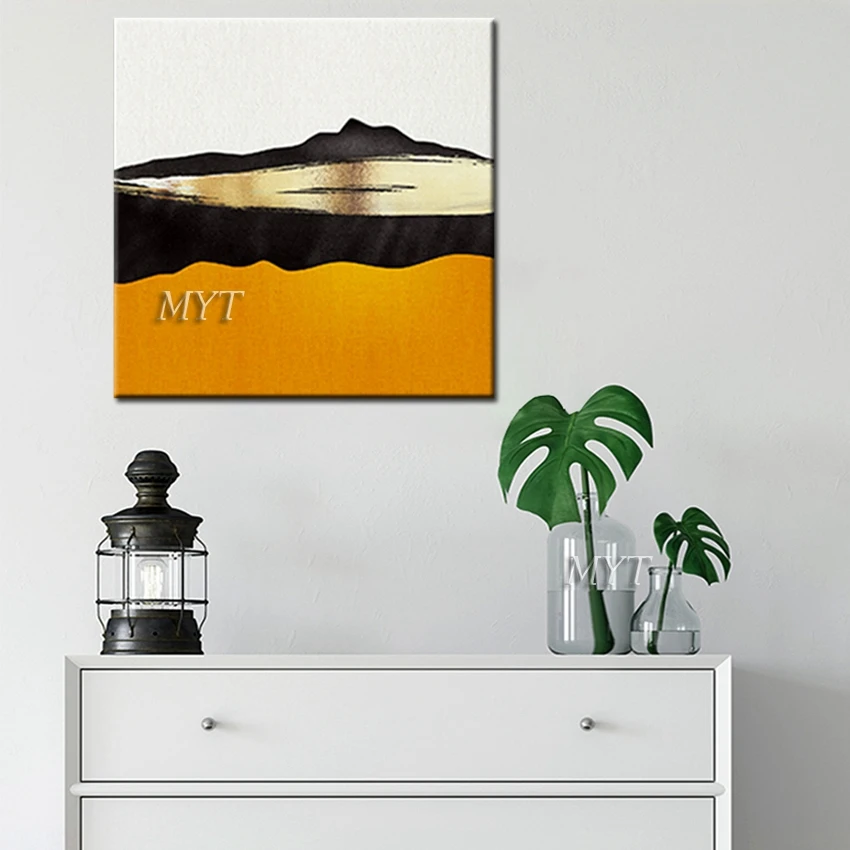 

Gloden Color 100% Handmade Color Artwork Oil Painting On Canvas Wall art Pictures For Living Room Wall Art Home Decor Unframed