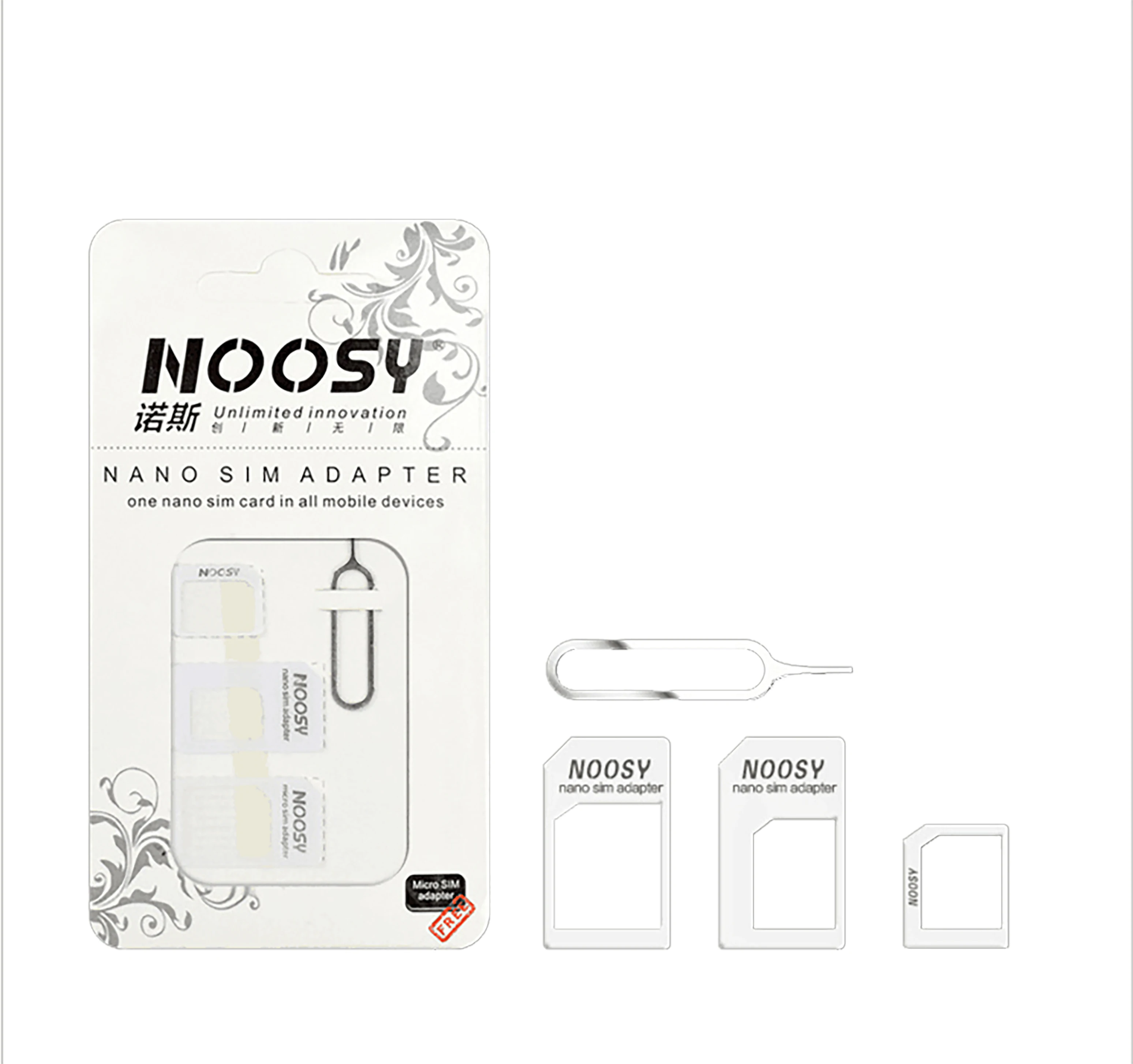 Адаптер TianJie Nano SIM карты 4 в 1 адаптер micro sim с извлекающим контактным