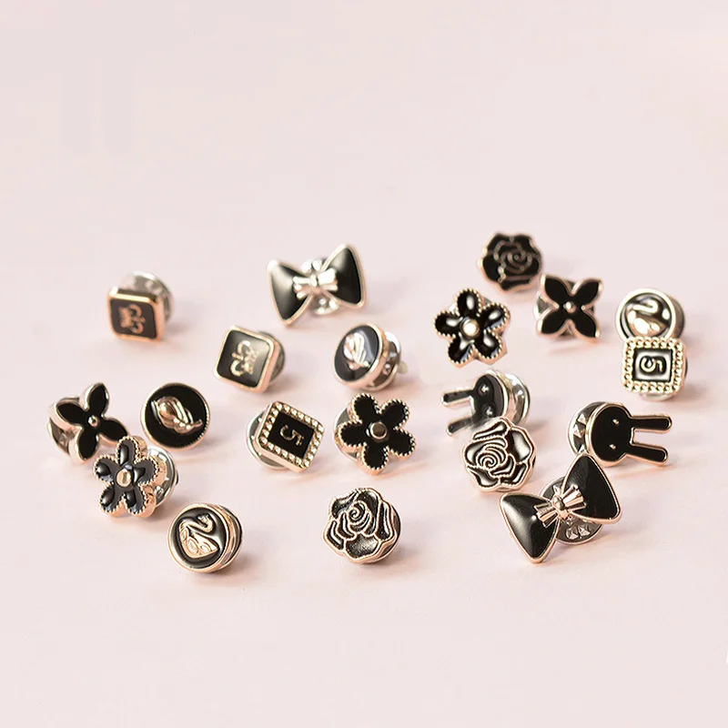 10 шт. мини милые булавки кнопка цветок жемчуг со стразами брошь набор для мужчин и