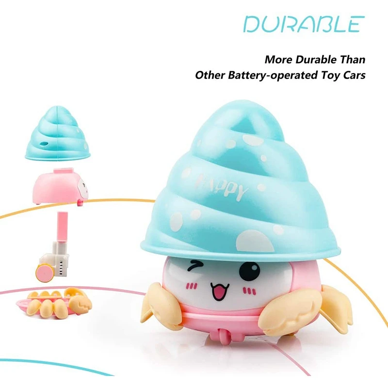 

Car Toys for 3 Year Old Toddler Boys Girls Pull Back Hermit Crab Cars Kids Hand Pressing Car Inertial Return Toys