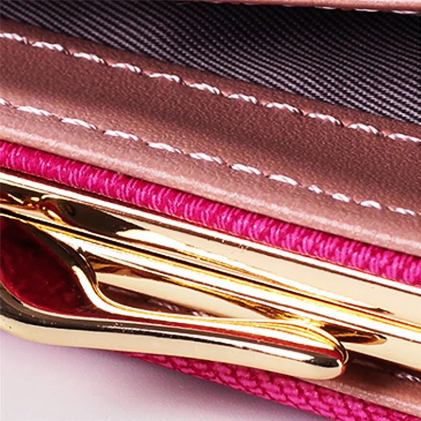 Женские кошельки Новые короткие многофункциональные складывающиеся винтажный