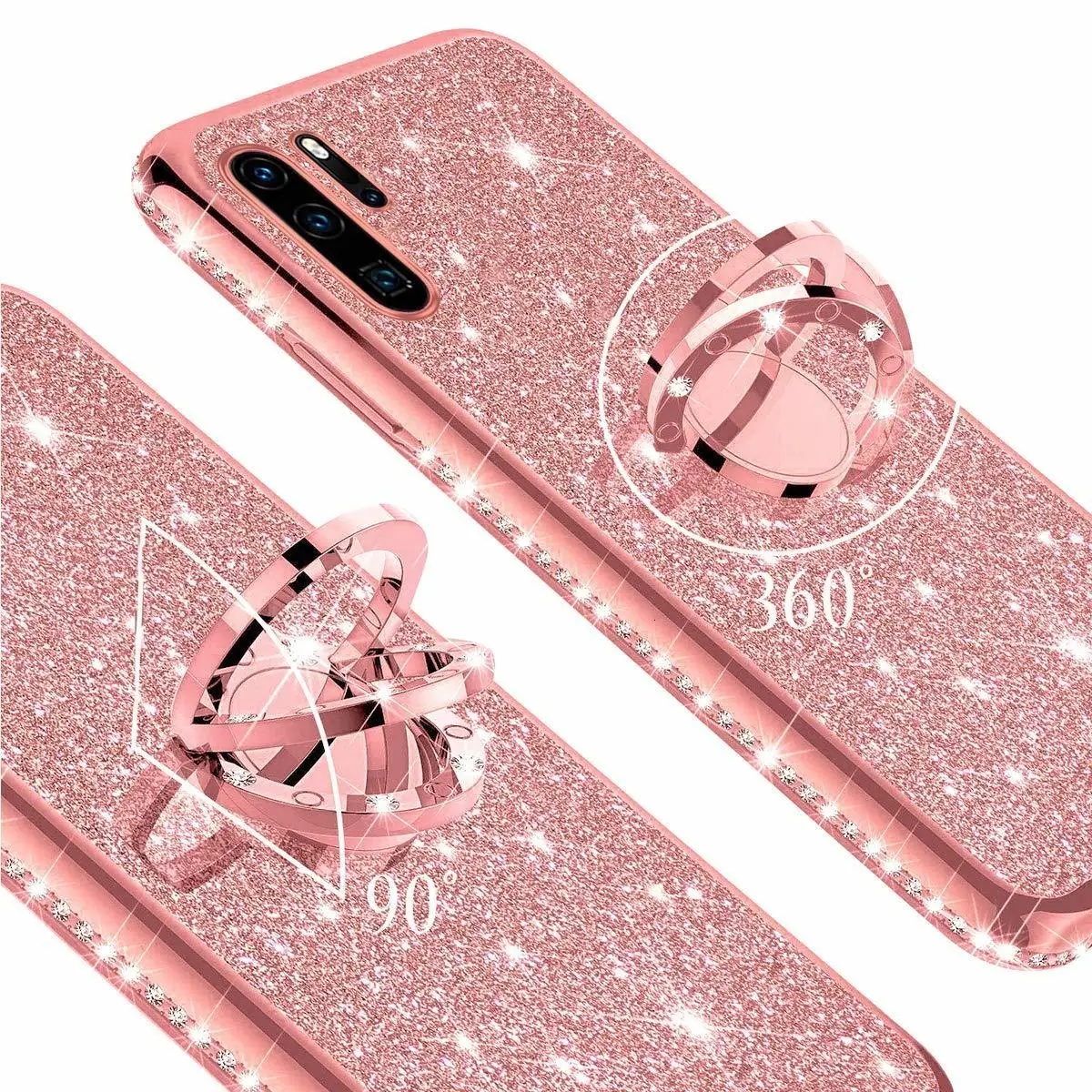 

Diamond Glitter Bling Case For Huawei P20 P30 Pro P40 Lite E P Smart Y5 Y6 Y7 Y9 Prime 2019 2020 Y6S Y9S Y5P Y6P Y7P Y8P Cover