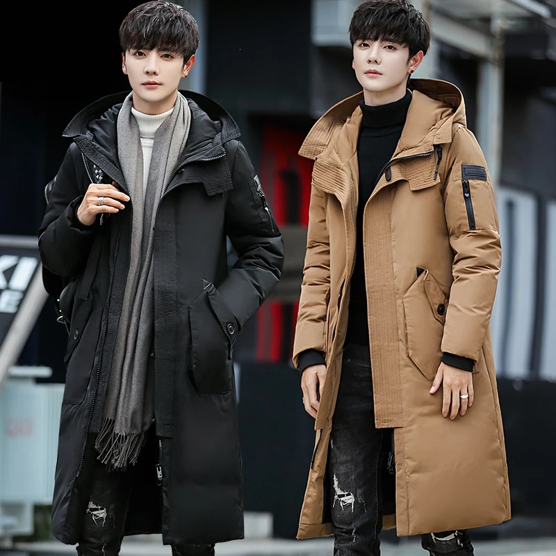 Новинка 2020 зимний мужской длинный пуховик модная плотная теплая хлопковая