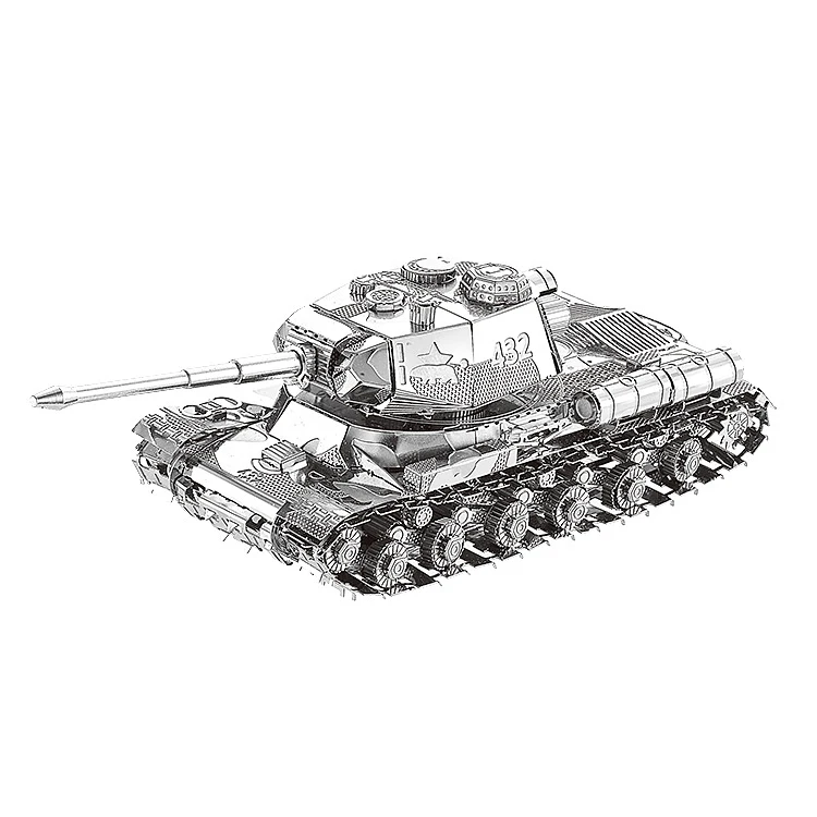 3D головоломка, металлическая модель, набор Mk50 Js-2, танк, атаман, Сборная модель, игрушки, сделай сам, 3D лазерная резка, сборные модели пазлов, игрушки для взрослых - Цвет: JS2-Tank