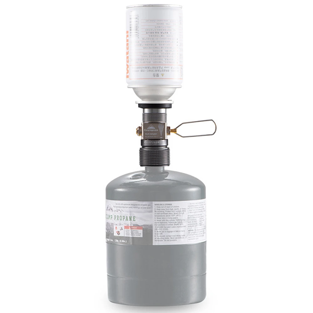 Outdoor Gas Saver Plus with Butane Adapter Portable Gas Adapter Gas Cylinder Gas Tank for Camping Backpacking Hiking