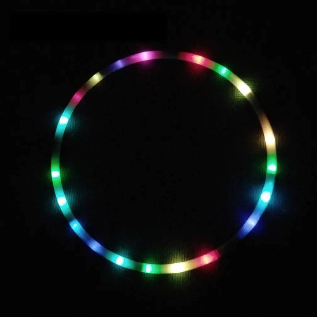 LED Colorful Fitness Circle Performing Arts Abdominal Fat Loss Light Fitness Crossfit Foldable Sport Hoop Gym Fitness Equipments
