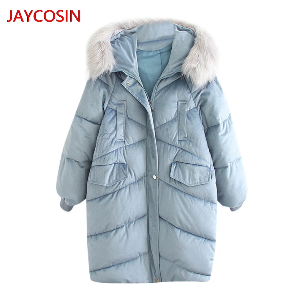 Женские парки JAYCOSIN зимняя куртка с хлопковой подкладкой и принтом большие