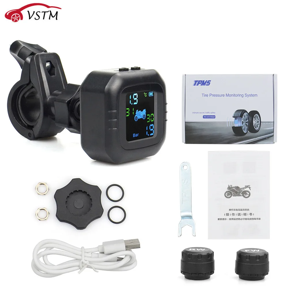 Мотоцикл TPMS давление в шинах беспроводной монитор внешние датчики давления