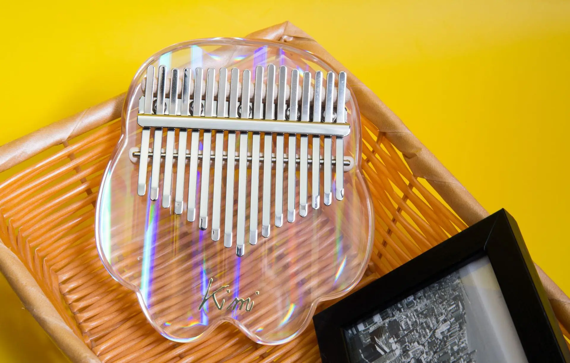 Kimi 17key Kalimba bag Acrylic Crystal Transparent Rainbow Cat Claw Thumb piano Musical Instrument Xylophone vibraphone Keyboard