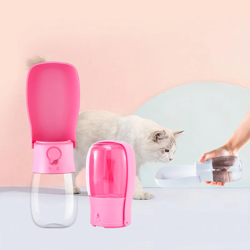 

Pet Dog Foldable Water Bottle For Outdoor Walking Portable Pet Travel 280/550ML Water Drink Cup Dispense