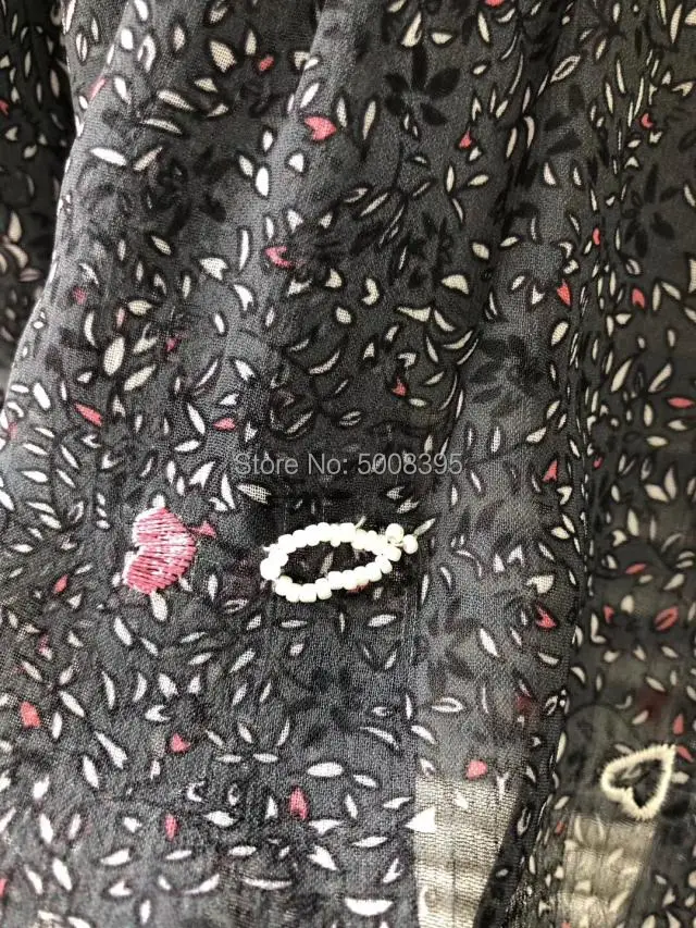 Серая печатная блузка v-образным вырезом гофрированная деталь Короткие рукава