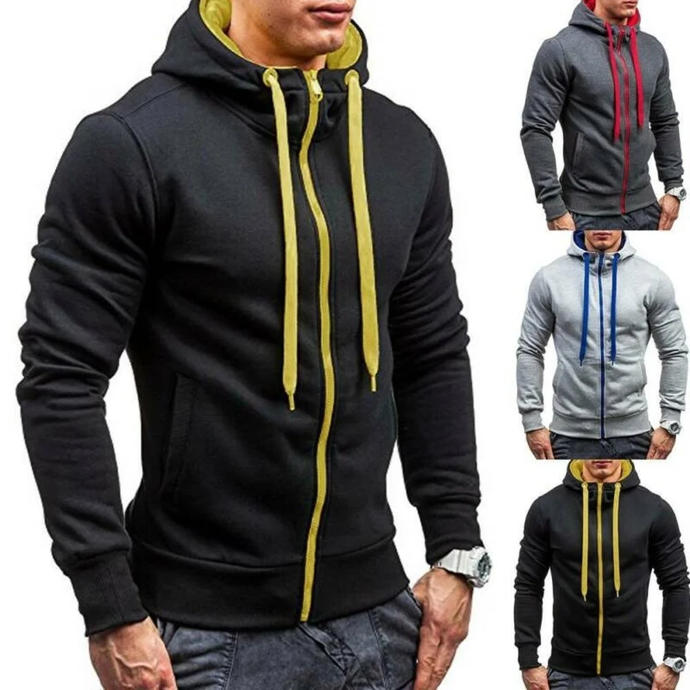 

Men Drawstring Hoodie Sweatshirt Sport Jumper Sweater Casual Jogger Coat Jacket