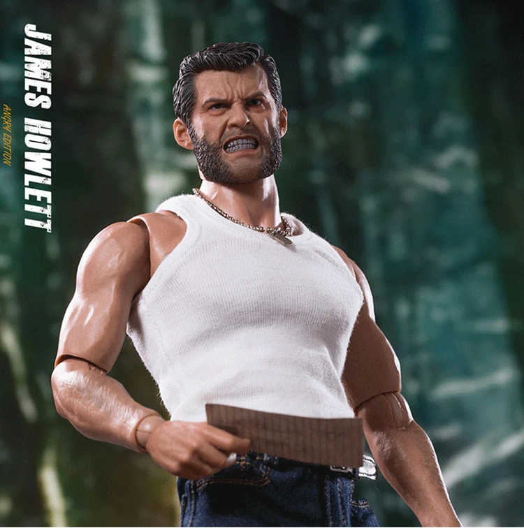 

1/6 Scale Angry Wolverine Head Sculpt Show Teeth Open Mouth Head Carving Model for 12in Action Figure Collection Toy