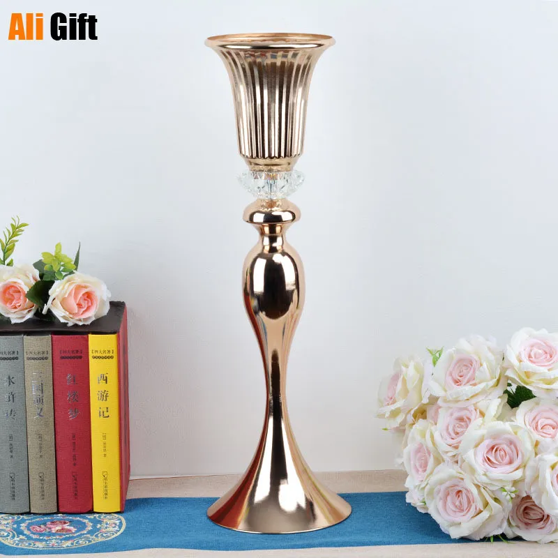 Metal Candle Holders Flowers Vase Candlestick Road Lead Candelabra Centerpieces Wedding Porps Christmas Decoration | Дом и сад