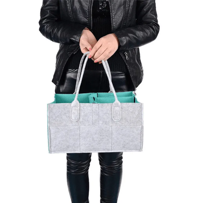 Новая портативная складная фетровая сумка для подгузников многофункциональная