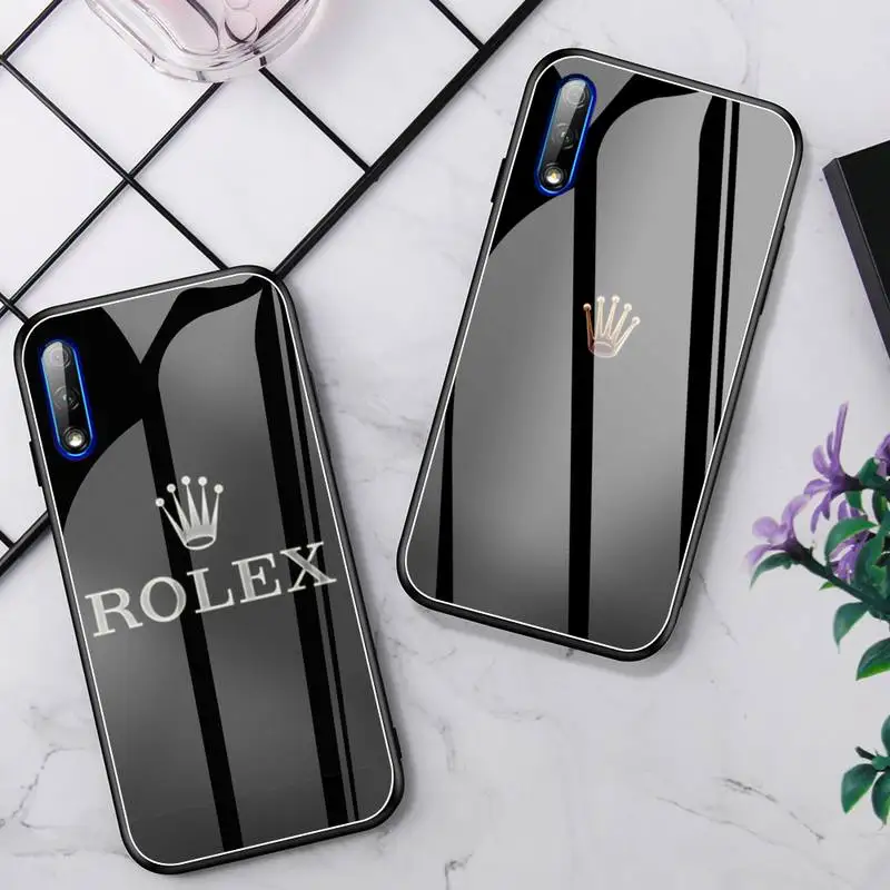 

Famous Rolexs Watch Glass Phone Case Fundas for Huawei P20 Pro P30 Lite Mate 9 10 20 Pro Nova 3i 5 3E Cover Accessories