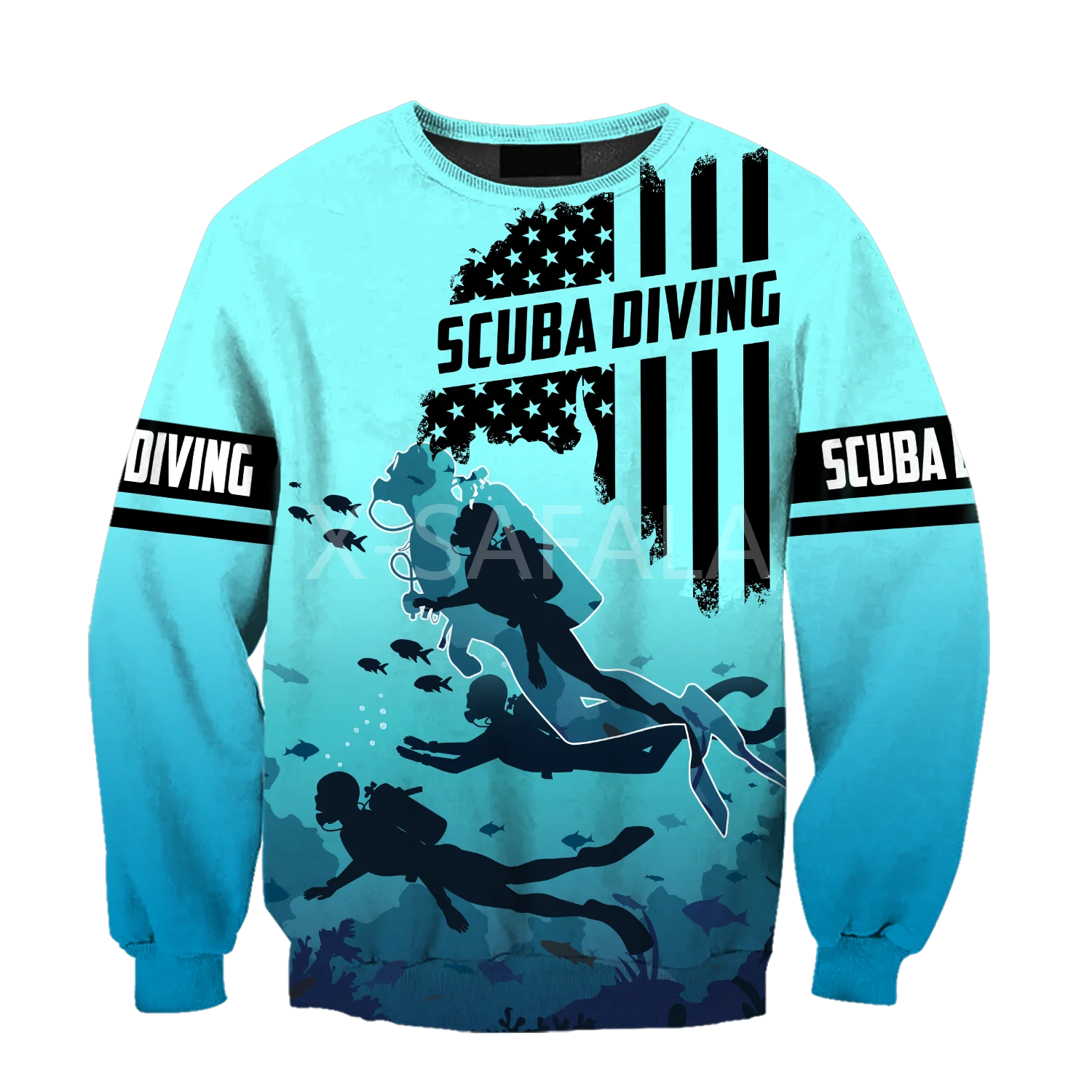 

America Scuba Diving Art 3D Print Big Size XS-7XL Hoodie Man Women Harajuku Outwear Zipper Pullover Sweatshirt Casual Unisex