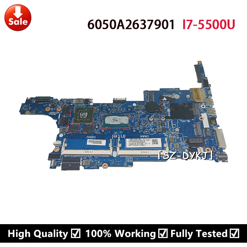 

For HP EliteBook 840 G2 850 G2 Laptop Motherboard With I7-5500 Notebook 799517-001 799517-501 799517-601 6050A2637901 Mainboard